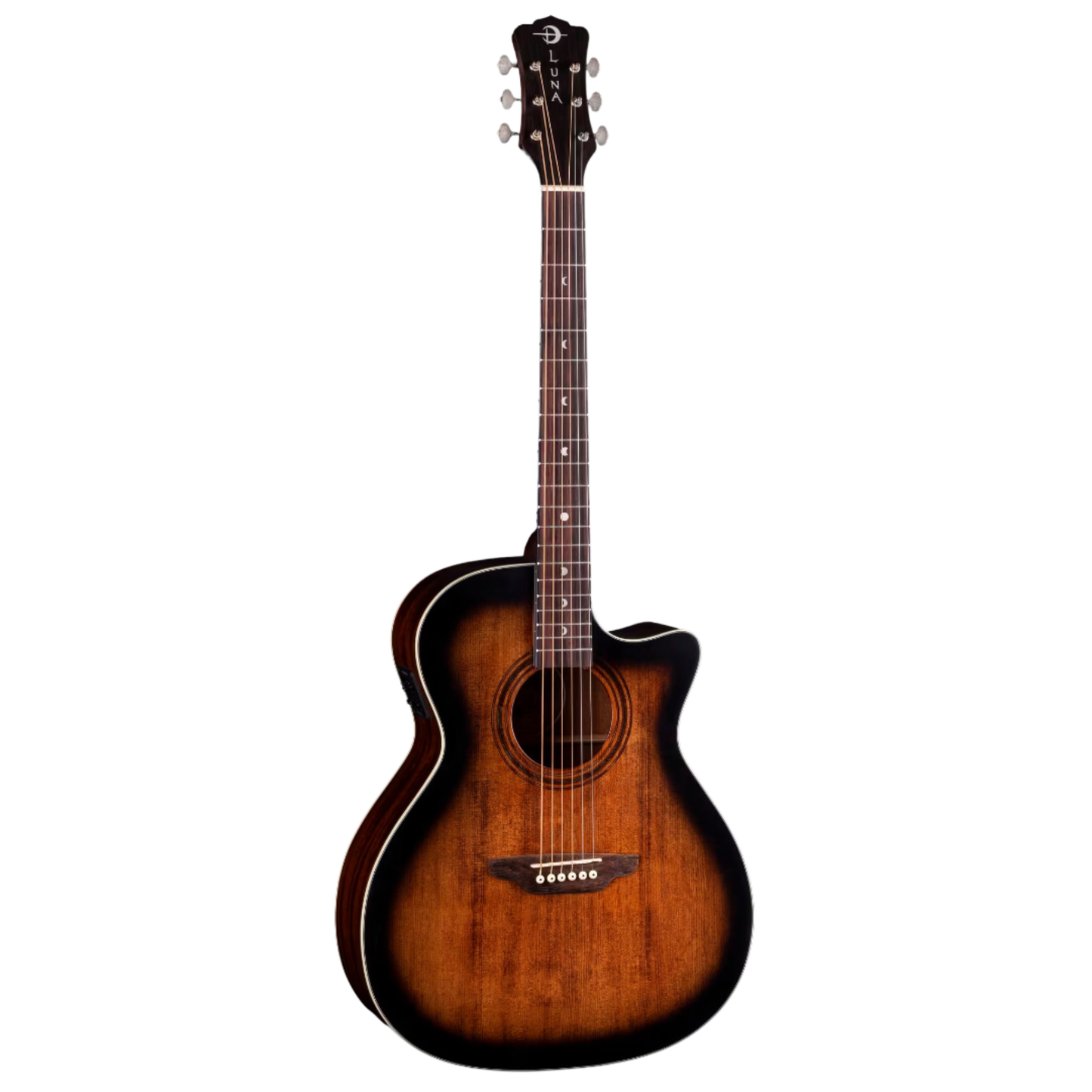 Luna Art Vintage Grand Auditorium - Distressed Vintage Brownburst