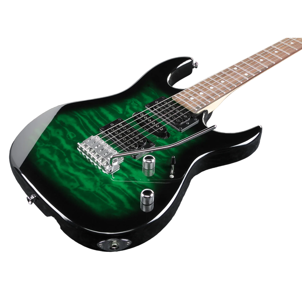 Ibanez Gio GRX70QA Electric Guitar - Transparent Emerald Burst