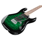 Ibanez Gio GRX70QA Electric Guitar - Transparent Emerald Burst