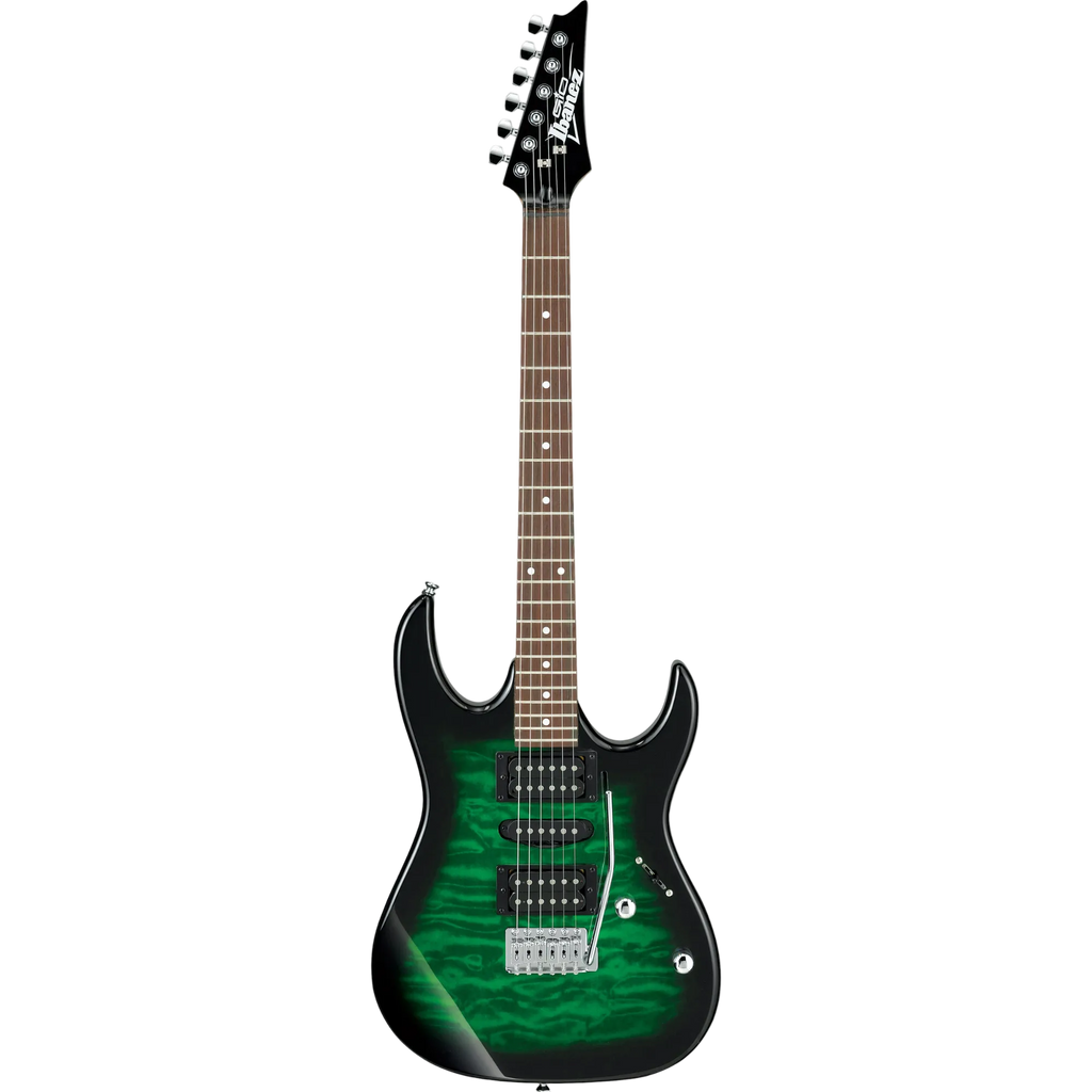Ibanez Gio GRX70QA Electric Guitar - Transparent Emerald Burst