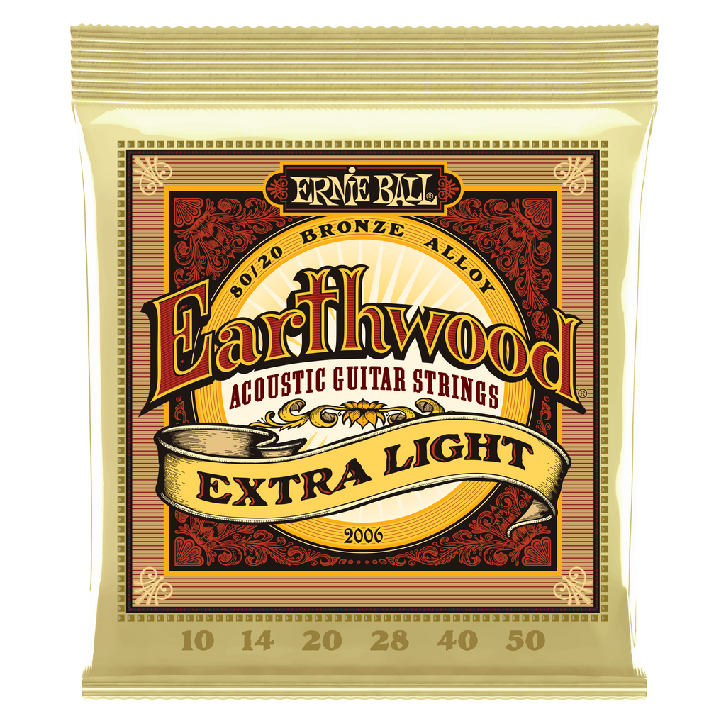 Ernie Ball 2006 Earthwood 80/20 Bronze Acoustic Guitar Strings - .010-.050 Extra Light