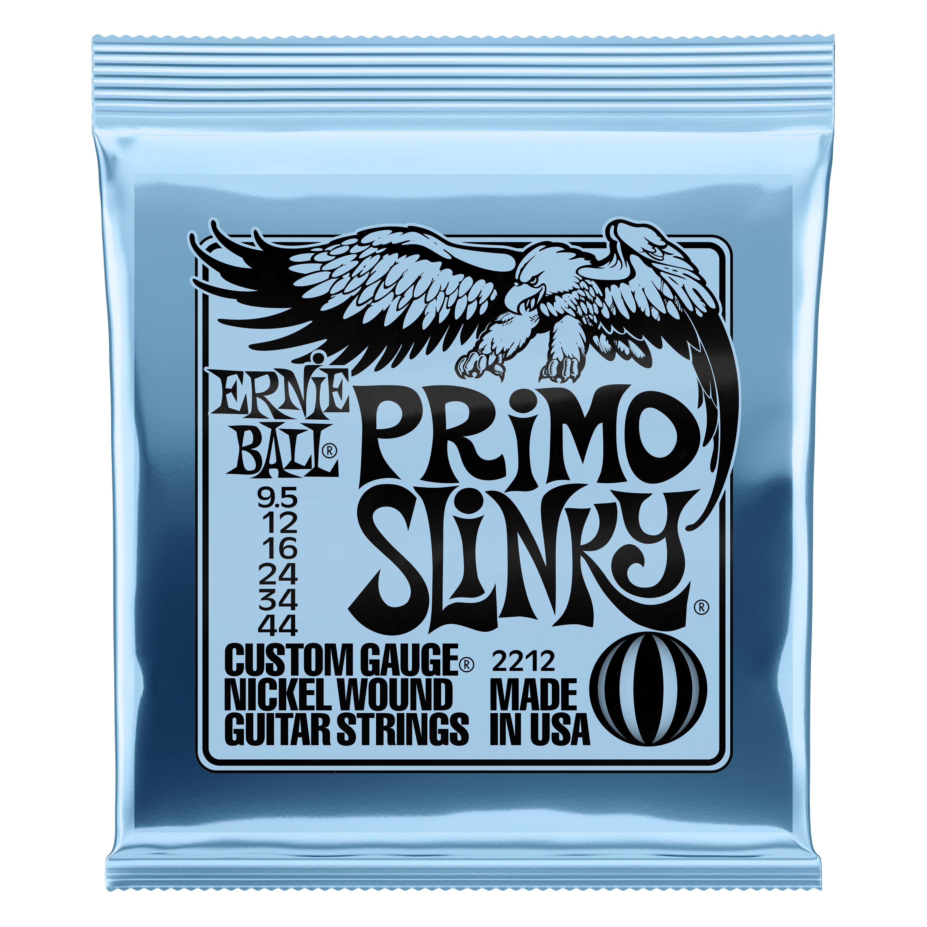 Ernie Ball 2212 Primo Slinky Nickel Wound Electric Guitar Strings - .0095-.044
