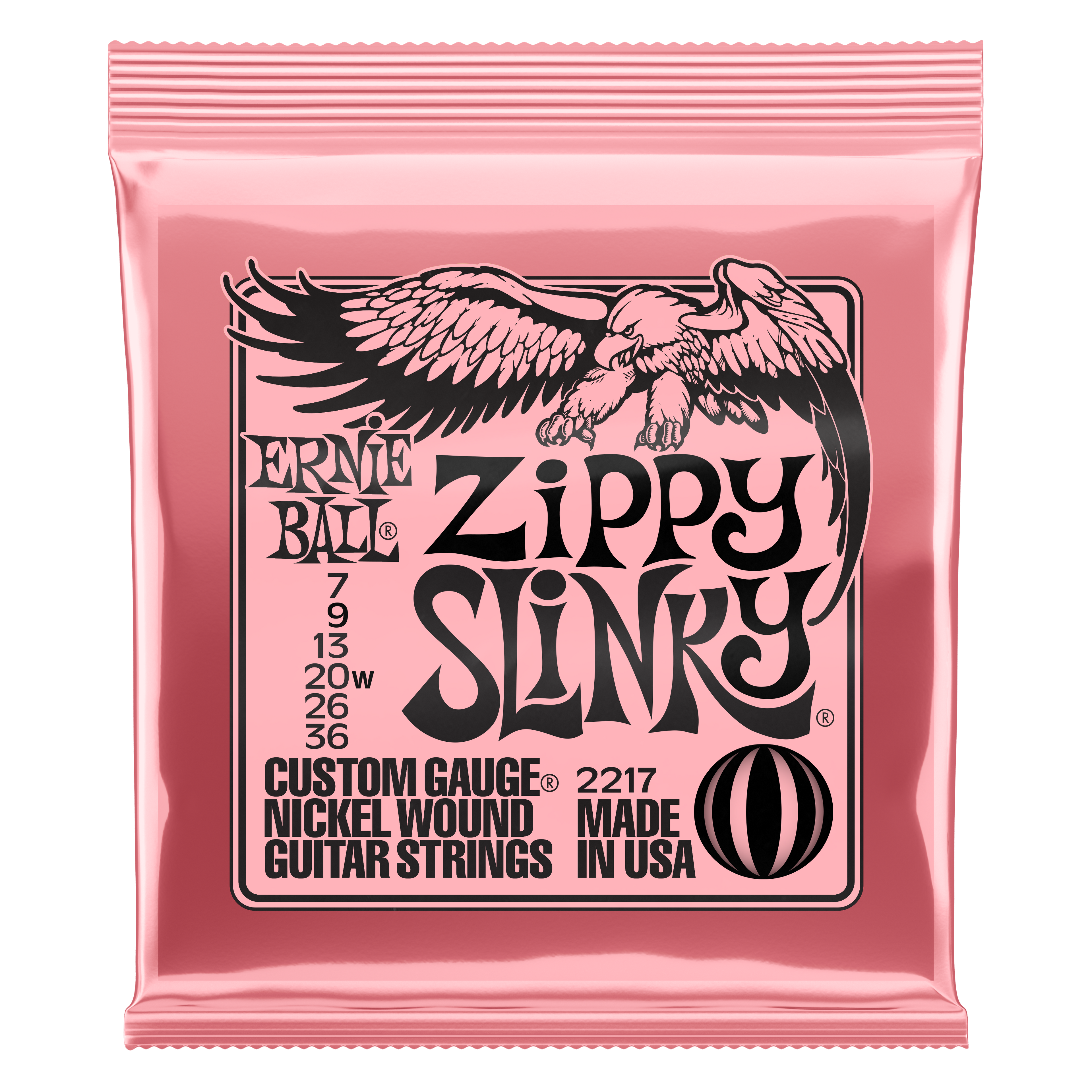 Ernie Ball 2217 Zippy Slinky Nickel Wound Electric Guitar Strings - .007-.036