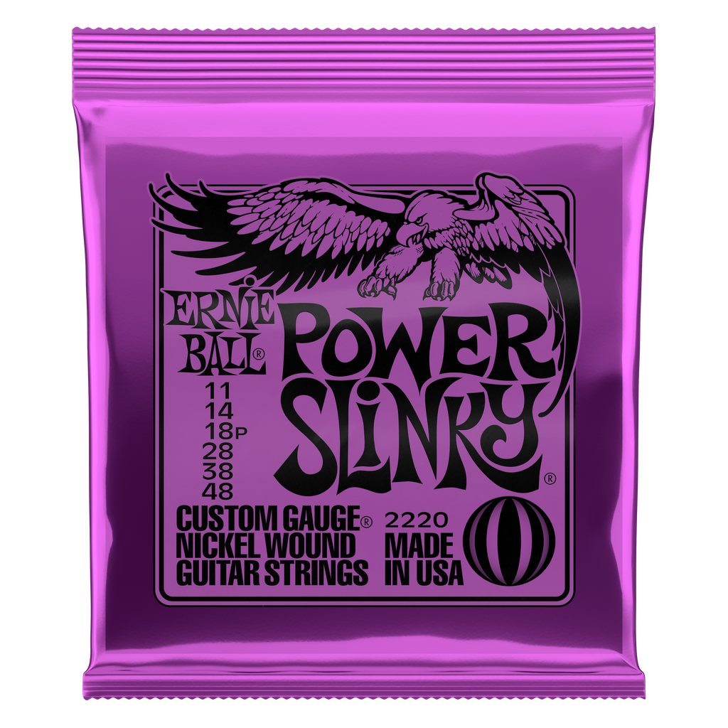 Ernie Ball 2220 Power Slinky Nickel Wound Electric Guitar Strings - .011-.048