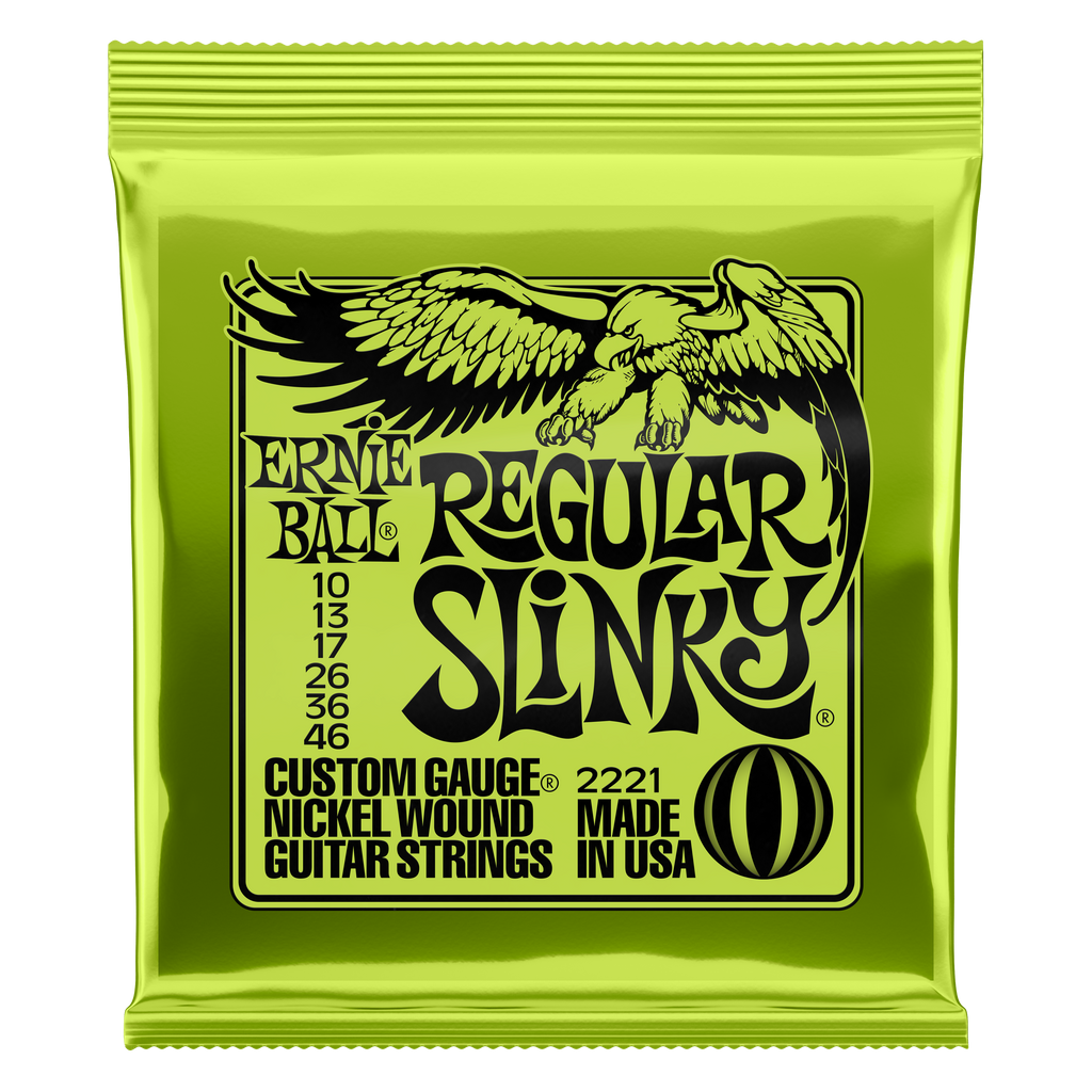 Ernie Ball 2221 Regular Slinky Nickel Wound Electric Guitar Strings - .010-.046