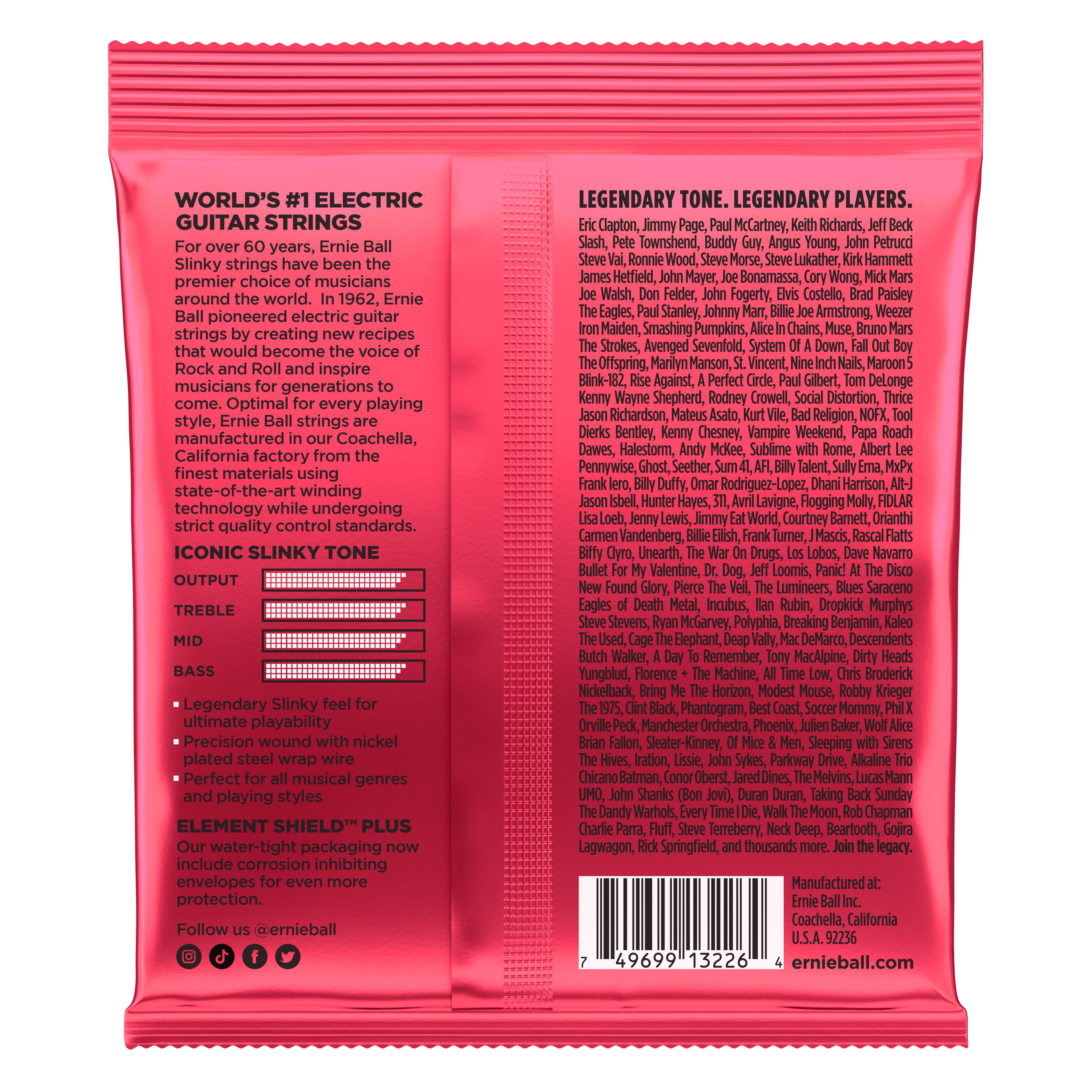 Ernie Ball 3226 Burly Slinky Nickel Wound Electric Guitar Strings - .011-.052 Factory (3-pack)