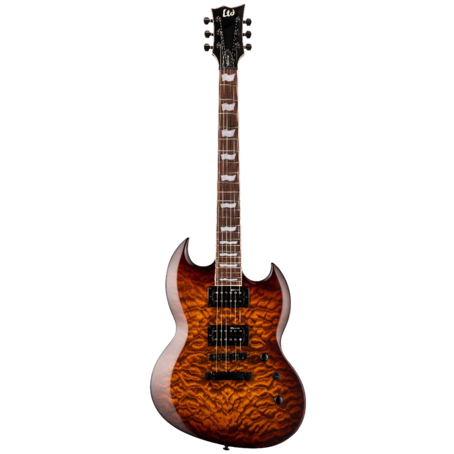 ESP LTD Viper-256 Electric Guitar- Dark Brown Sunburst