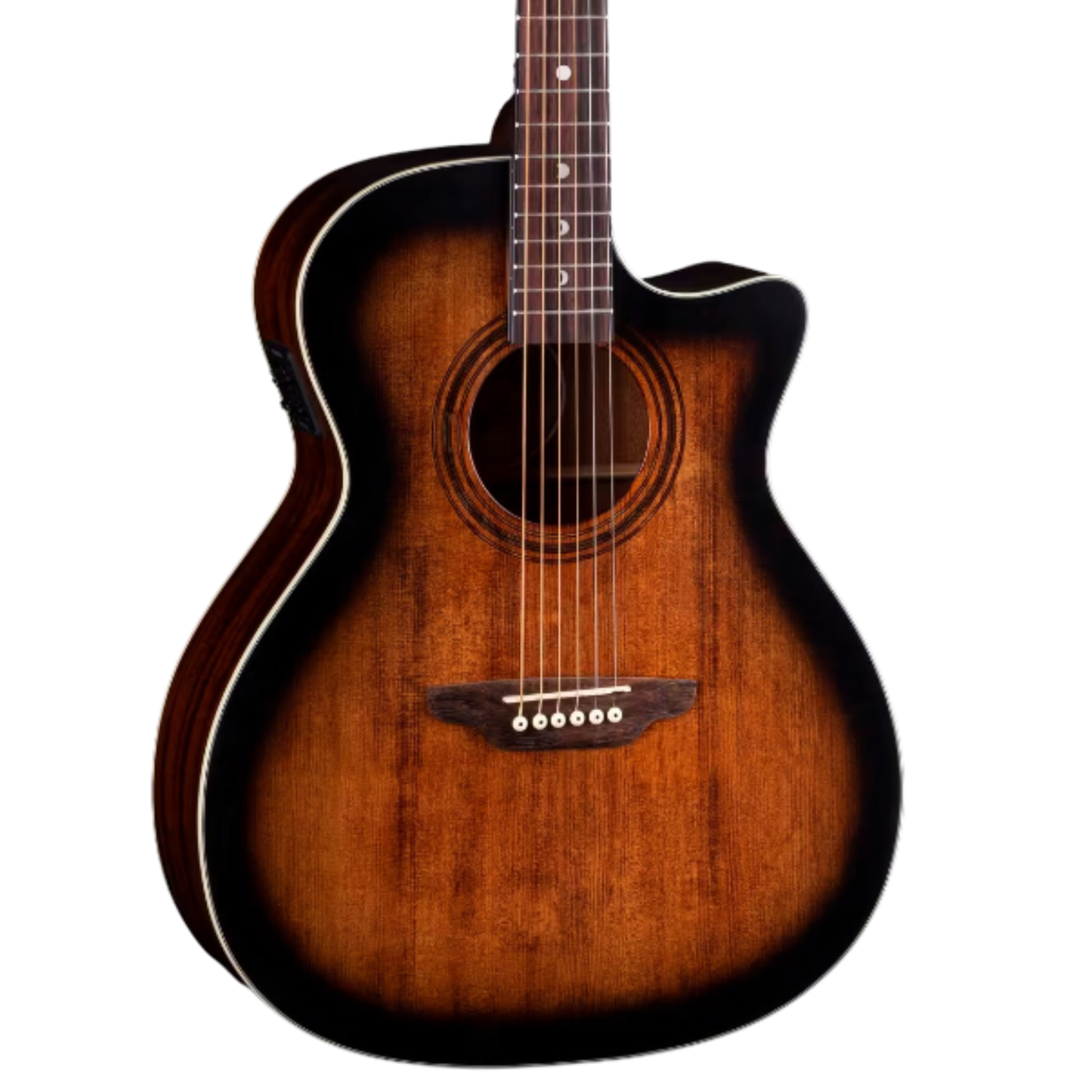 Luna Art Vintage Grand Auditorium - Distressed Vintage Brownburst