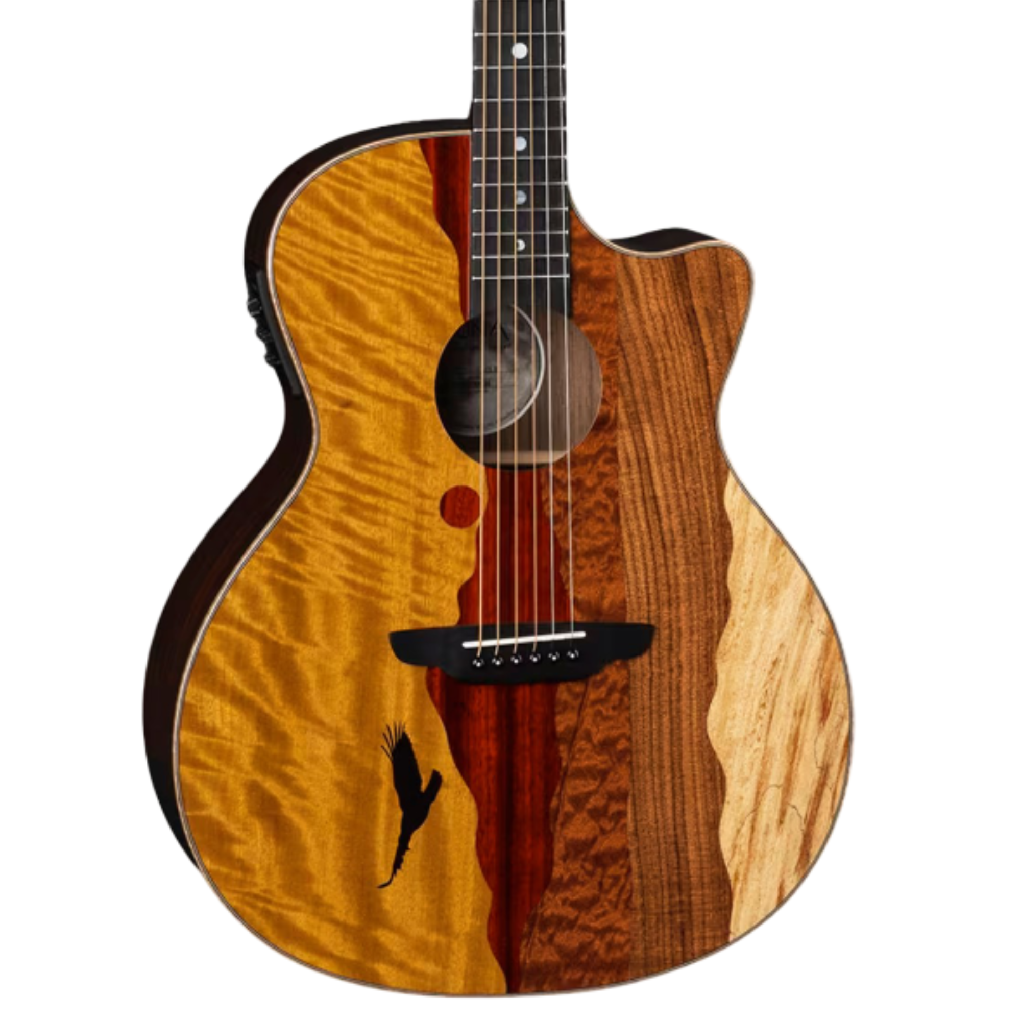 Luna Vista Series Eagle Cutaway Guitar - Natural