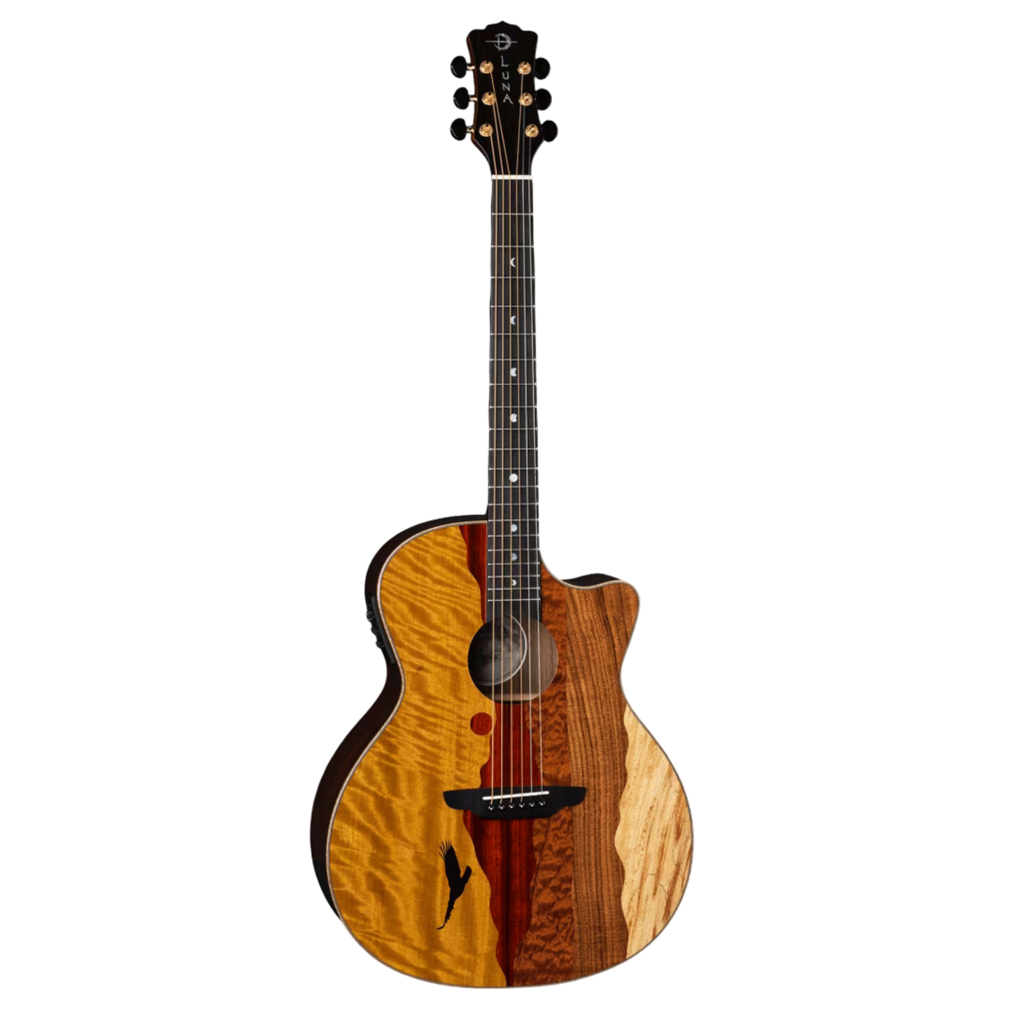 Luna Vista Series Eagle Cutaway Guitar - Natural