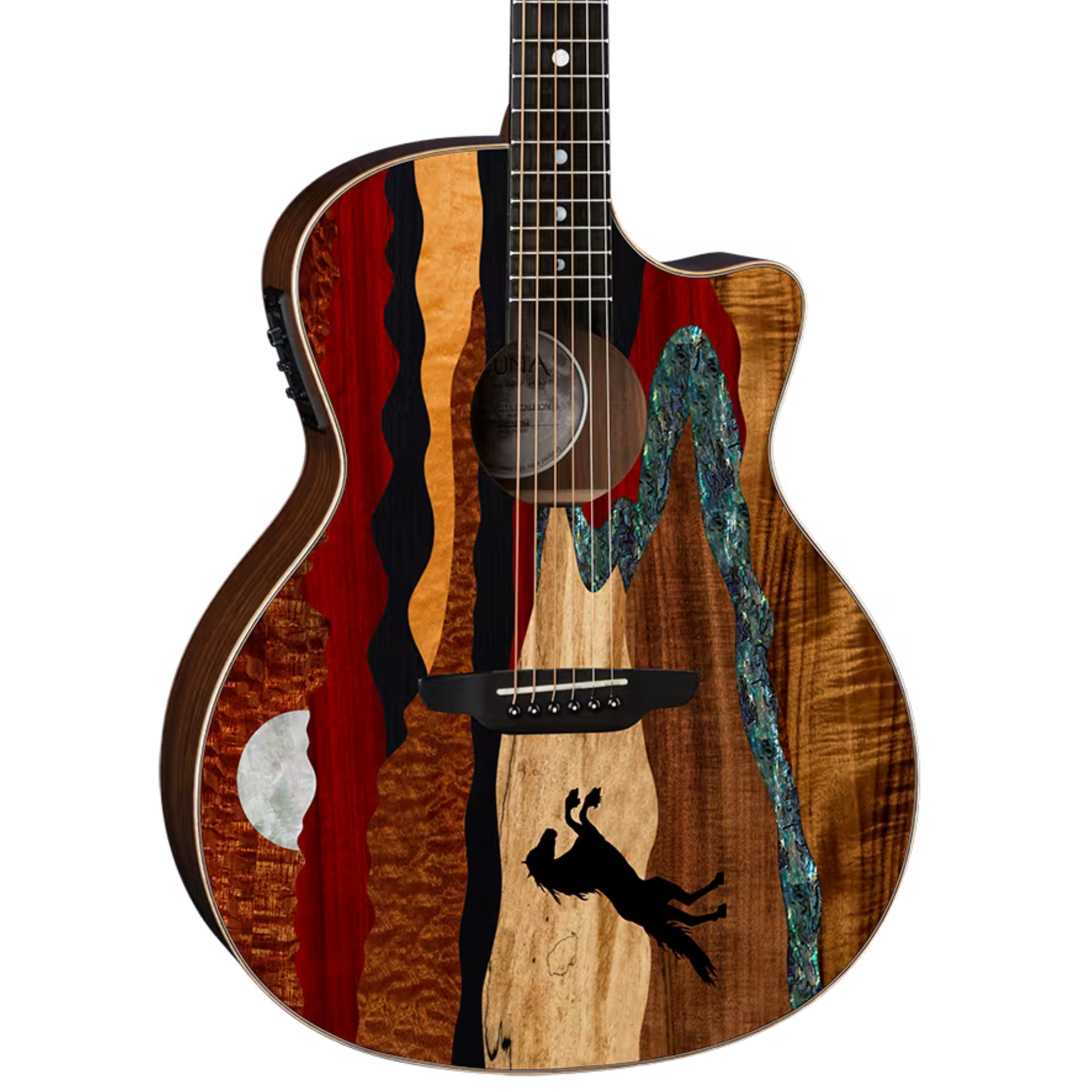 Luna Vista Series Stallion Cutaway Guitar - Natural