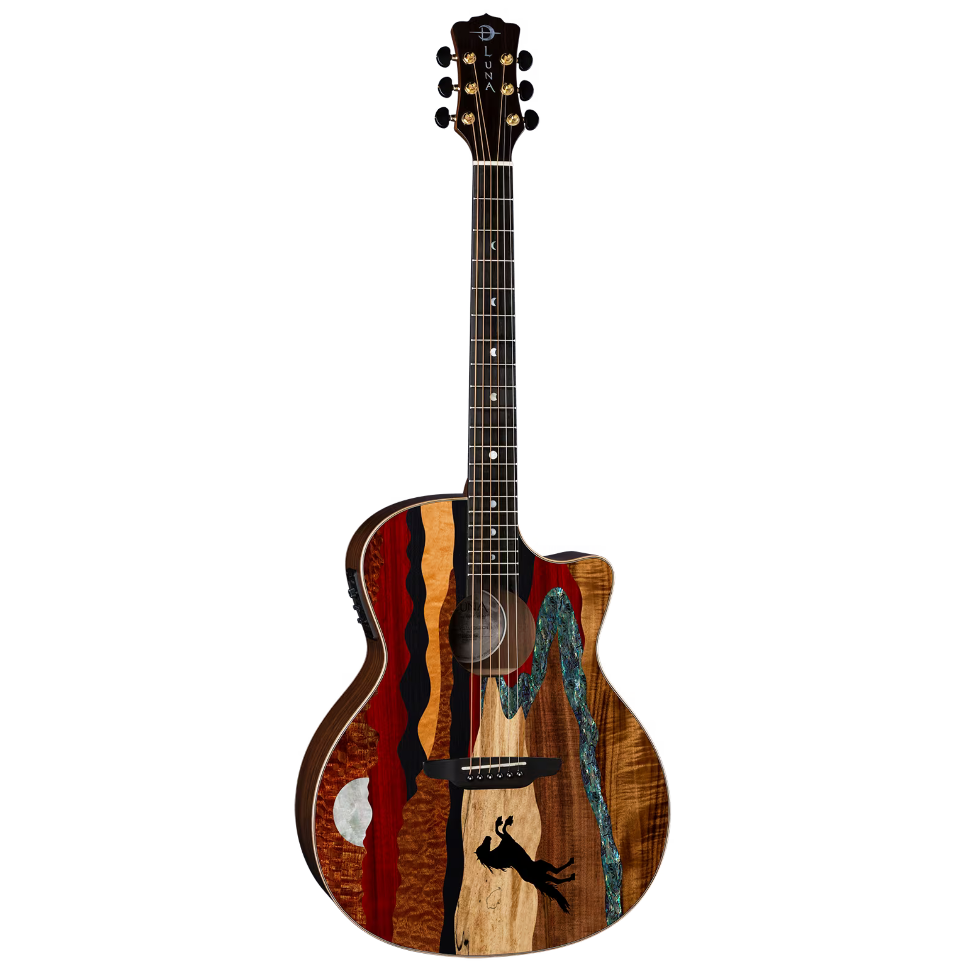 Luna Vista Series Stallion Cutaway Guitar - Natural